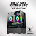 Armaggeddon Aquaron DUPLEX ONE MATX Dual Chamber PC Gaming Case / 3 ARGB Fans Included. 