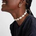 Adjustable Summer Beach Style Natural Sea Conch Braid Chain Seashell Necklace Choker For Women Men Kids. 