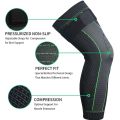 Leg Compression Sleeve with Compression Strap for Women Men Long Leg Sleeve for Running Basketball Football Cycling 1 Pair Medium. 