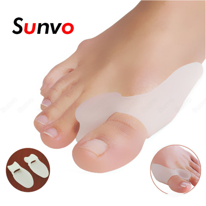 【HOT】 1Pair Silicone Toe Separator Bunion Splint Big Toe Bone Hallux Valgus Overlapping Corrector Shoe Insert Foot Care Orthosis Tools