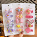 5pcs/Set Cute Cartoon Girls Hair Clips Sweet Princess Bowknot Flower Baby Hairpin Headwear Accessories. 