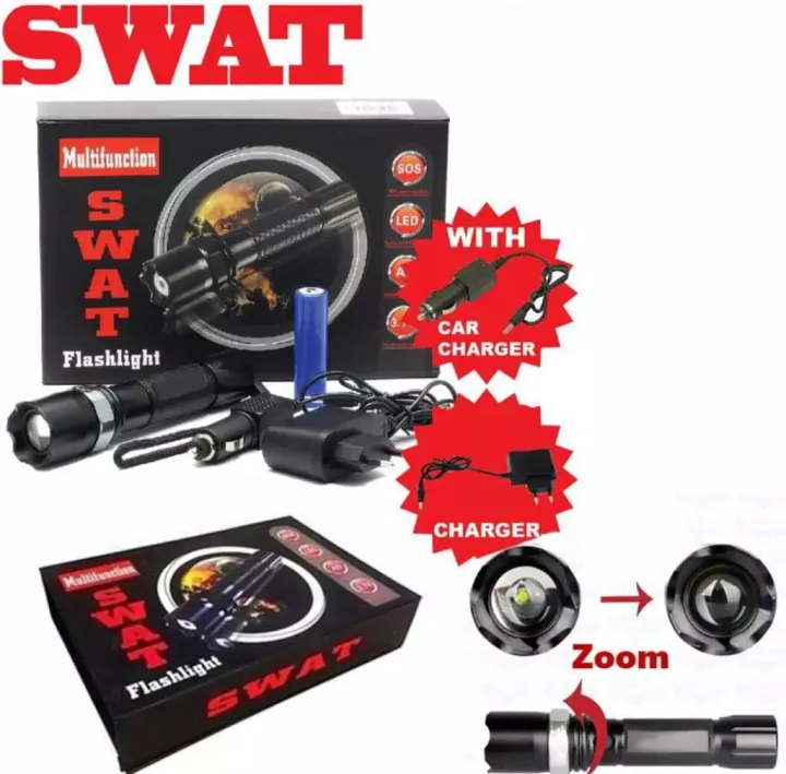 Flashlight%20Torch%20SWAT%203.7V%20LED%20Rechargeable%20Multifunction%20Flash%20Light%20Heavy%20Duty%20-%20Image%204