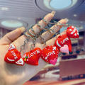 High-quality Keychain Mini Keychain Red Keychain Heart-shaped Keychain Cute Keychains Love Keyring. 