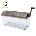 Quorrae Handheld Paper Shredder Portable Manual Paper Shredder 3mm Strip Cut for Home Office Stationery Transparent Window Easy to Use Compact Design A4 Size Documents Paper Cutting Tool. 