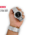 Men's Wrist Watch Stainless Steel water resistant Chain Men's Wrist for Men's Watches Men Gloss Glass Stainless Steel Fashion Lovers Wristwatch Boys Luxury Watch Set for any Gift With FREE BOX. 