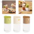 Glass Seasoning Bottle Press Type Kitchen Accessory Ration Spice Dispenser. 