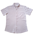 Men 's Linen Short Sleeve White Shirts Casual. 