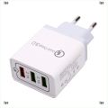 IGO Universal 3 Port Fast Quick Charge QC3.0 USB Hub Wall Charger Adapter EU US Plug. 