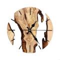 62KD Vintage 30cm Grains Wall Clock with Transparent Tempered Glass Country House Clock for Bedroom Living Room Decors. 