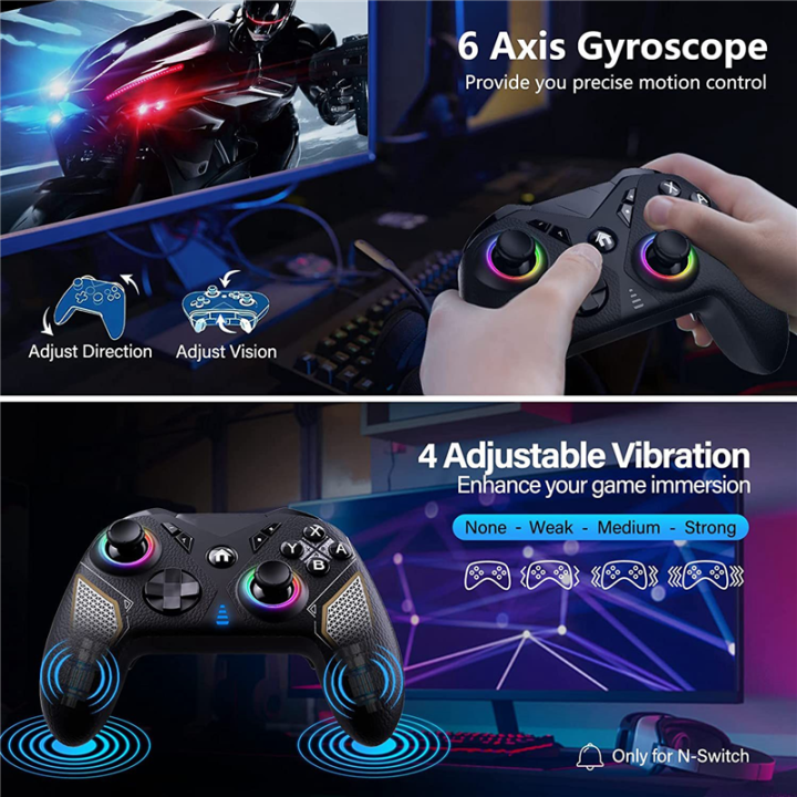 Plastic%20Wireless%20Gamepad%20Controller%20for%20Nintendo%20Switch/Lite/OLED,%20Switch%20Game%20Controller%20with%20LED%20Light/Wakeup/Turbo%20-%20Image%205