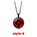 Anime Naruto necklace Akatsuki Sharingan Itachi Kakashi glass pendant necklaces jewelry Halloween cosplay accessories gifts. 