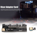 Riser Adapter Card Gold Plated Contacts Simple Operation Lightweight Portable 6 LED Lights PCIE Riser. 