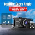 4 Inch HD 1080P Dual Lens Car DVR Touch Screen. 