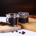70/75ml Espresso Glass Double Spout Glass Measuring Cup Heat-Resistant Handle Clear Scale Milk Coffee Measure Jug. 