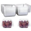 25 Pieces Clear Transparent Hinged Plastic Container Disposable Single Compartment Take Out Togo Boxes For Multi Purpose Usage Boxes 13x13cm. 