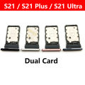 New For Samsung S21 S20 Plus Ultra Fe Dual SIM Card Slot SD Card Tray Holder Adapter Replacement Spare Parts. 