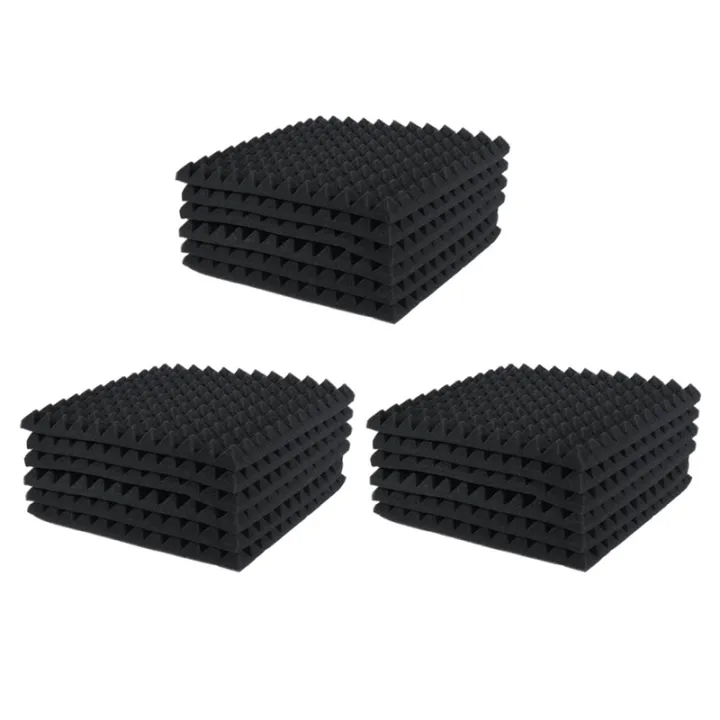 18 Pcs Acoustic Panels Foam Board Studio Sound-Absorbing Firewall Wedge ...