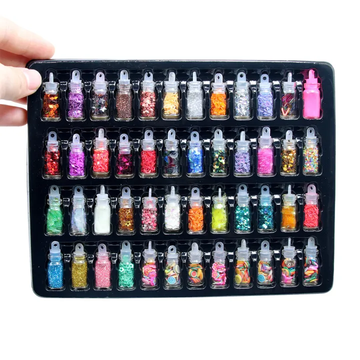 48Pcs%20Sequins/Glitter%20Filler%20Soft%20Slime%20Toys%20For%20Children%20Mud%20DIY%20Kit%20-%20Image%205