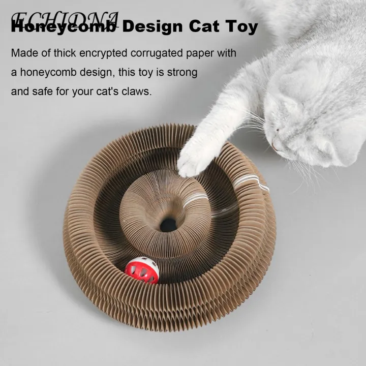 Honeycomb%20Design%20Cat%20Toy%20Interactive%20Cat%20Scratching%20Toy%20with%20Ball%20Foldable%20Accordion%20Design%20for%20Endless%20Fun%20Magic%20Cat%20Scratch%20Pad%20for%20Active%20Kitties%20Buy%20Corrugated%20Cat%20Scratcher%20-%20Image%204