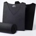 Mens V-neck Thermal Underwear Set Long Johns Men Autumn Winter Shirt and Pants 2 Piece Set Male Long Underwear Thermal Clothing. 