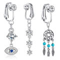 1Pc Fake Belly Button Ring Fake Clip On Belly Piercing Non Piercing Navel Ring Mystic. 