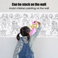 1 Roll Color Filling Graffiti Scroll/ DIY Children Sticky Drawing Paper/ Creative Early Educational Painting Toys. 