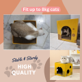 【 ROCKCAT 】2 Layer Box Shape Cat Scratcher Board Scratching Box Scratcher House Cat Cardboard Box Cat House Cat Bed 纸盒猫抓板. 