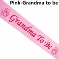 Birthday Decor Rose Gold Blue Pink Grandma To Be Mommy To Be Boy Girl Footprint Baby Shower Sash Mom Favor Gift. 