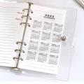 【ZOSR】LG01I9 A5/A6 Useful Office School Refillable Plastic Calendar Loose-leaf Ring Binder Index Divider Notepad Inner Paper Notebook Paging Separator. 