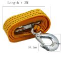 3Ton 3m Length Powerful Car Towing Rope Auto Tow Cable Strap Bind Pull Rope with Hooks Towing Ropes Suitable for Car Motorcycle Vehicle. 