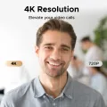 UGREEN 4K 30FPS USB Webcam with Auto Focus, 1.5m Built-in Cable, Metal Finish Plastic Housing for Laptop PC Video Conference Streaming. 