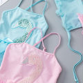 bellylady 2pcs/set ldren suit irl One-piece Swan Cotton Dress suit + ing Cap. 