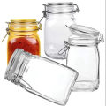Square/Hexagonal  Glass Food Storage Jars with Airtight Clamp Lids. 