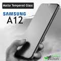Perfect Galaxy A12 Stylish Full Cover Matte Texture Tempered Glass non Shining Screen Protector Frosted Glass for Samsung Galaxy A12. 