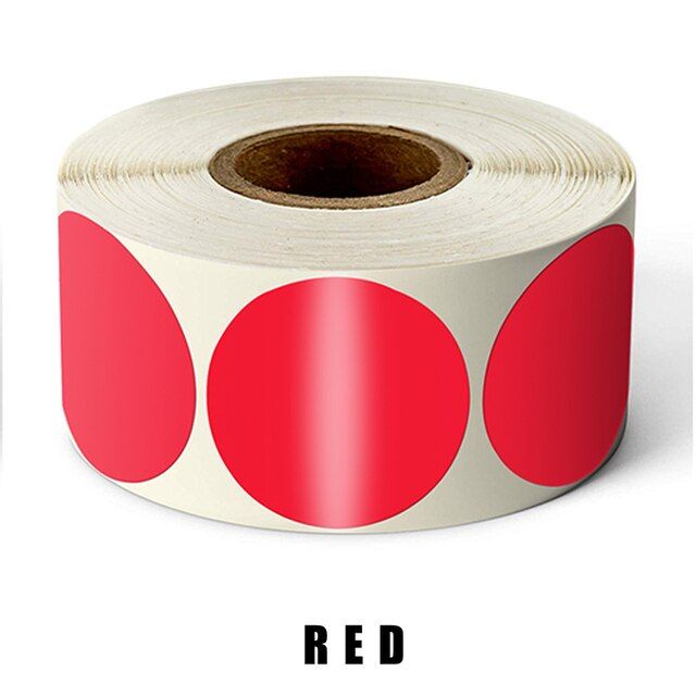 Label Sticker Seal Coding Writable White Adhesive Color Round Stickers Made Permanent 500Pcs Hand Stationery Blank(A8)