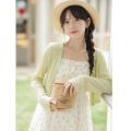 Small Coat with Suspender Skirt Chiffon Sunscreen Cardigan Thin Women's Shawl Outer Blouse Summer Matching Skirt. 