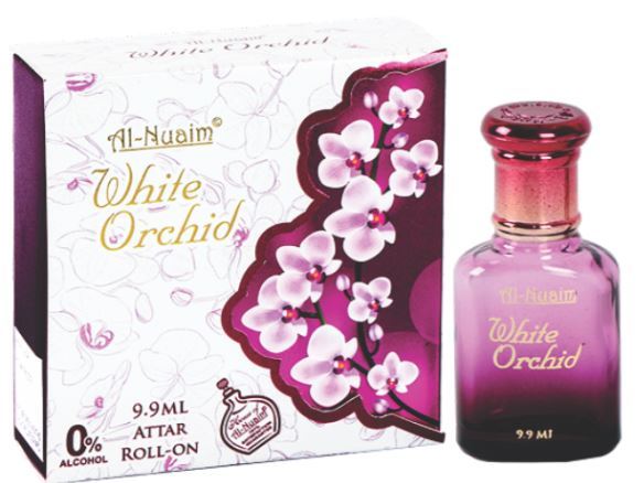 Al Nuaim White Orchid Attar Perfume 9.9ml  - Perfume Oil Long Lasting Guranteed Smell - High Quality Orchid Edition
