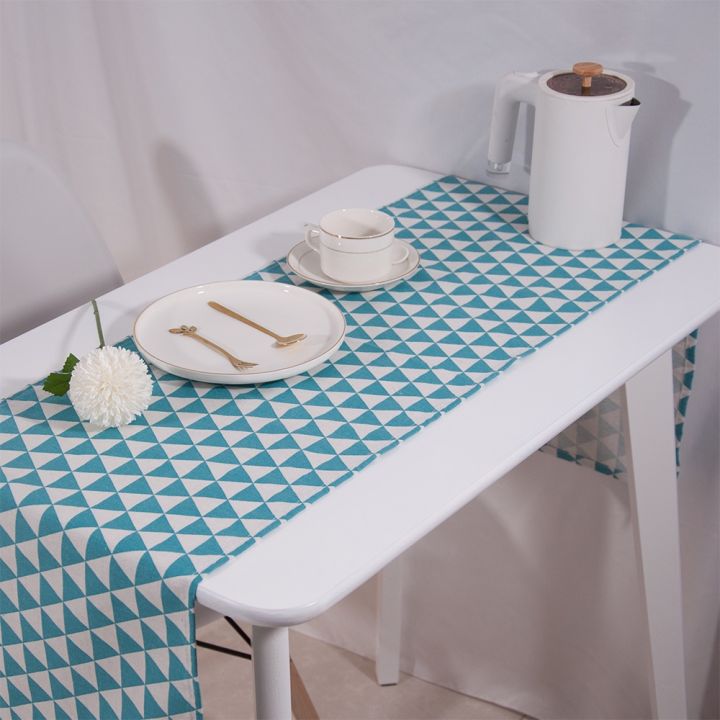 Longshow%20Lovely%20Light%20Blue%20Geometric%20Printing%20Table%20Runner%20For%20Home%20Decoration%20-%20Image%208