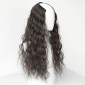 Fasion Black Invisible Synthetic Clip In Women Girls Heat Resistant Fiber Natural Wave Hair Piece One-pieces Clip Wig Long Curly Hair Hair Extension. 