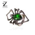 Zentora Necklace Earrings Ring Spider-Shaped Faux Gem Halloween Female Jewelry. 