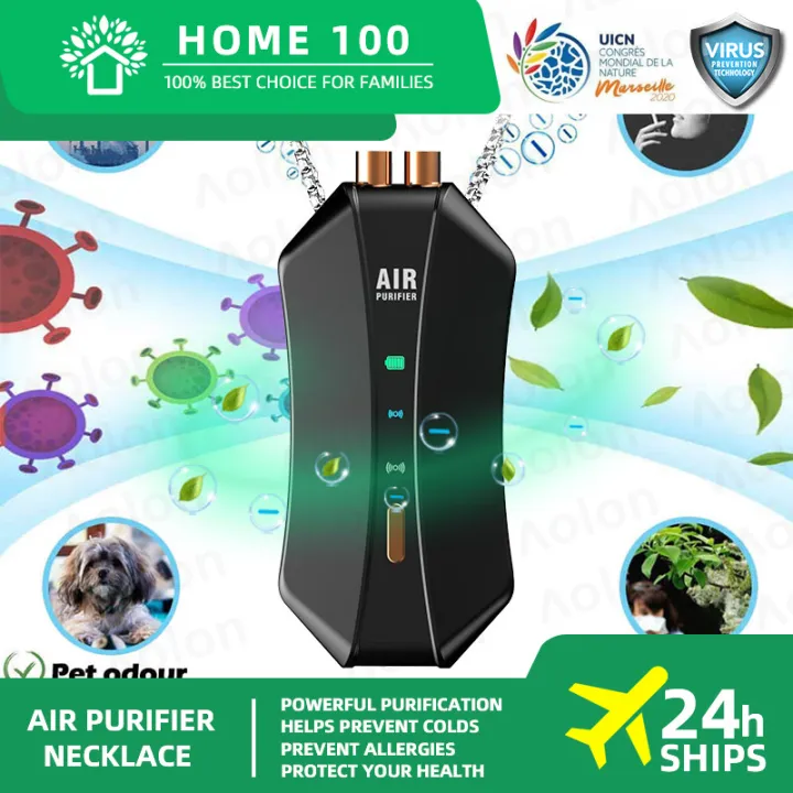【BestGO】Air Purifier ionizer Necklace 150 Million M10 Mini Personal air purifier Negative Ion Remove PM2.5 Low Noise car Air Freshener for Adult PK V3.0 ninja ion Cherry ion airtamer air purifier necklace