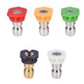 5Pcs Pressure Washer Spray Nozzles 1/4 Quick Connection Spray Tip Set (4.0 Gpm) Multiple Degrees. 