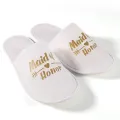 【WEJA】1Pair Bride Wedding Decoration Bridesmaid Party Slippers Ladies Party Supplies Disposable Items For Hotel Rooms. 