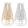 6Pairs/set Hoop Earrings Set- Big Circle Earring -Fashion Jewelry Earings for Women Girls Steampunk Ear Clip Korean Earring. 