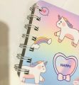 80 Sheets Spiral Note Book Portable Mini Note Pad Cute Unicorn Diary Pocket Book. 