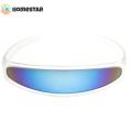 【Popular】Homestar Personality Mirrored Lens Visor Sunglasses Laser Eyeglasses Futuristic Narrow Cyclops Glasses UV400 #450944. 