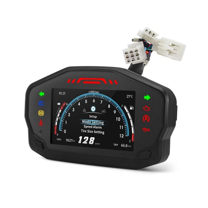 Motorcycle LED Speedometer LED Speedometer LCD Digital Odometer Fuel Gauge for 1/2/4 Cylinder