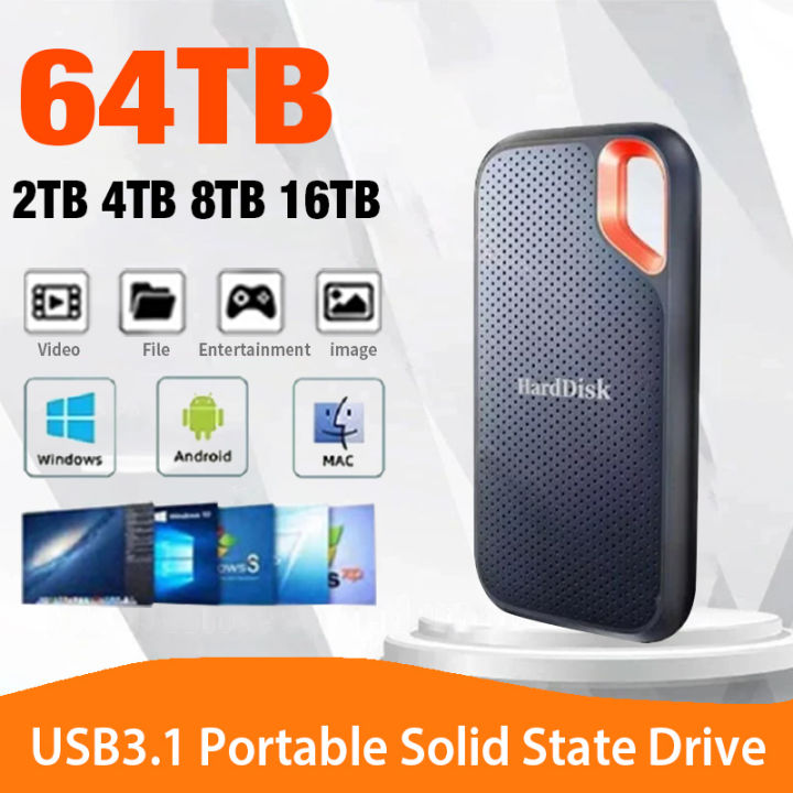 New External Hard Drive 1TB Portable SSD HARD DISK 2TB High-speed External Solid State Drive Mobile Hard Drive for Laptop Mac PC