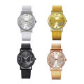 Yfashion Women's Watch Casual Mesh Belt Love Heart-shaped Ladies Quartz Watch. 