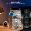 Vocoal 3 In 1 Desk Cooling Fan Spray Fan Quiet Cooling Air 3 Gear Wind Adjustment 7 Ambient Light Timer Mute USB Mini Portable Summer Fan Stand Fan Desktop Fan For Room Office. 